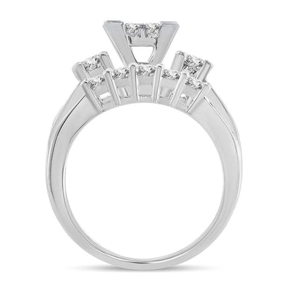 14K 1.50 CT PRINCESS CUT Diamond BRIDAL RING - Johnny Dang & Co