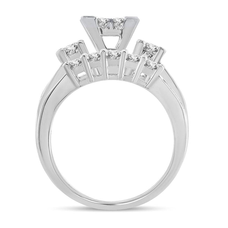 14K 2.00 CT PRINCESS CUT Diamond BRIDAL RING - Johnny Dang & Co