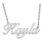 JDTK-SP86135 - CUSTOM 14K GOLD SCRIPT NAMEPLATE NECKLACE - Johnny Dang & Co