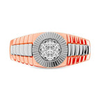 14K Two Tone 1 Cttw. Diamond Mens Ring - Johnny Dang & Co