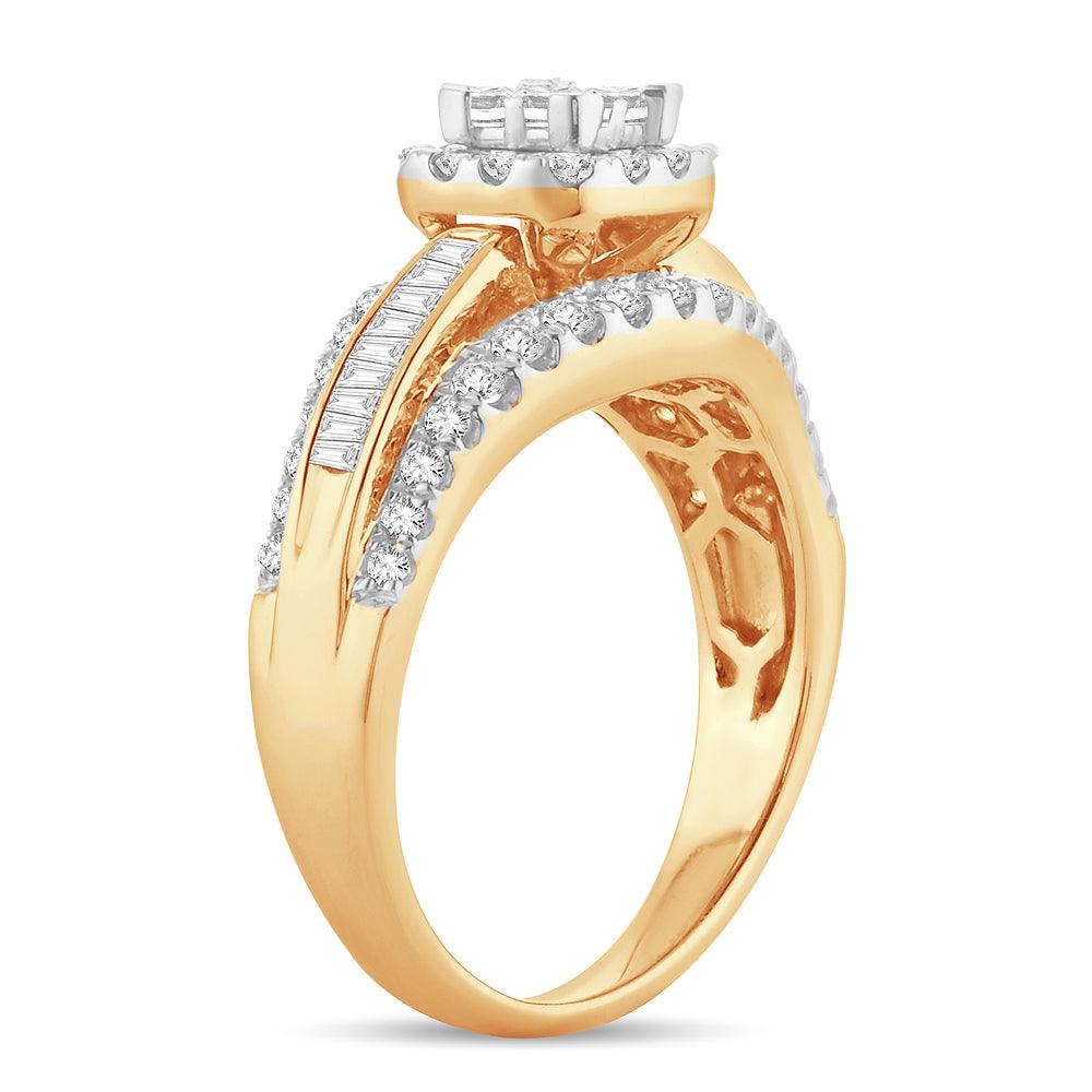 14K 2.00CT PR/CT Diamond BRIDAL RING - Johnny Dang & Co