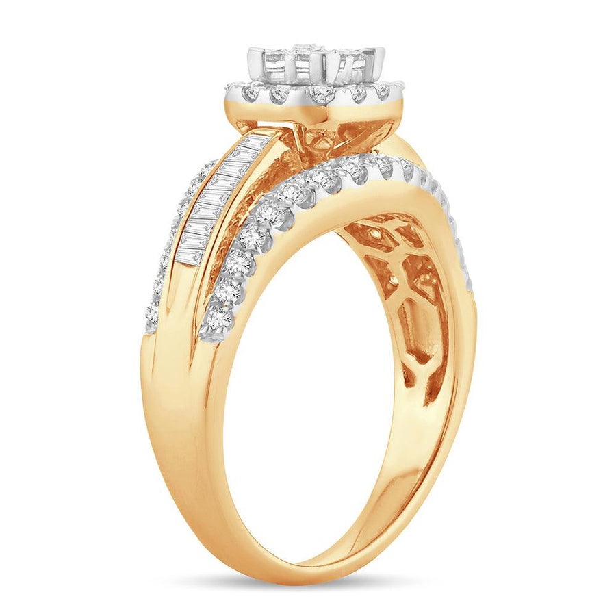 14K 2.00CT PR/CT Diamond BRIDAL RING - Johnny Dang & Co