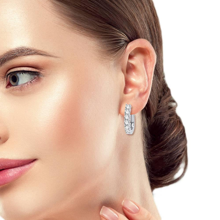 14K 1.00CT Diamond Earring - Johnny Dang & Co