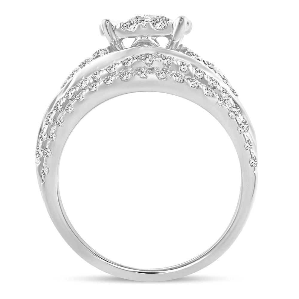 14K 1.90CT DIAMOND BRIDAL RING - Johnny Dang & Co