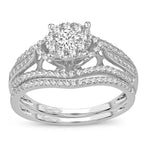 14K 0.75CT DIAMOND BRIDAL RING - Johnny Dang & Co