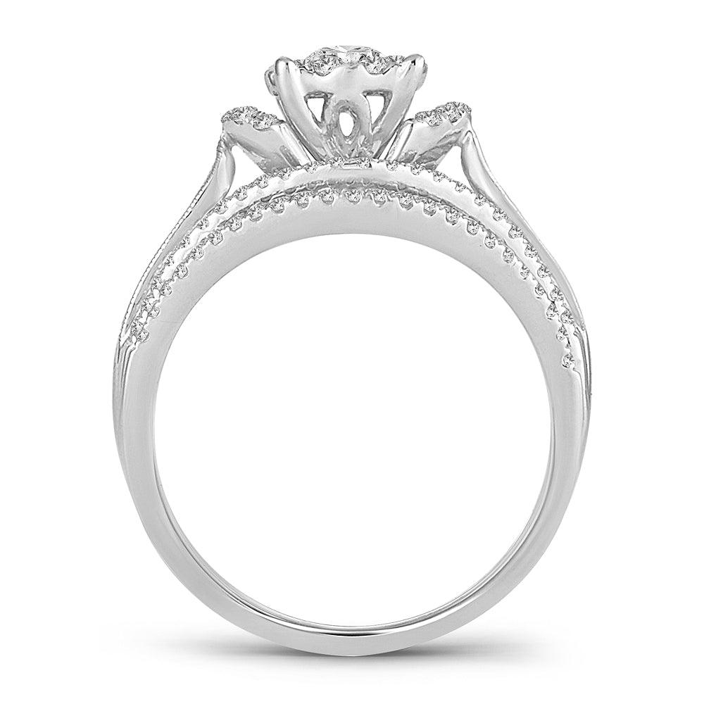 14K 0.75CT DIAMOND BRIDAL RING - Johnny Dang & Co