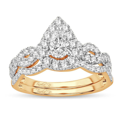 14K 1.40CT DIAMOND BRIDAL RING - Johnny Dang & Co