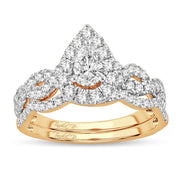 14K 1.40CT DIAMOND BRIDAL RING - Johnny Dang & Co