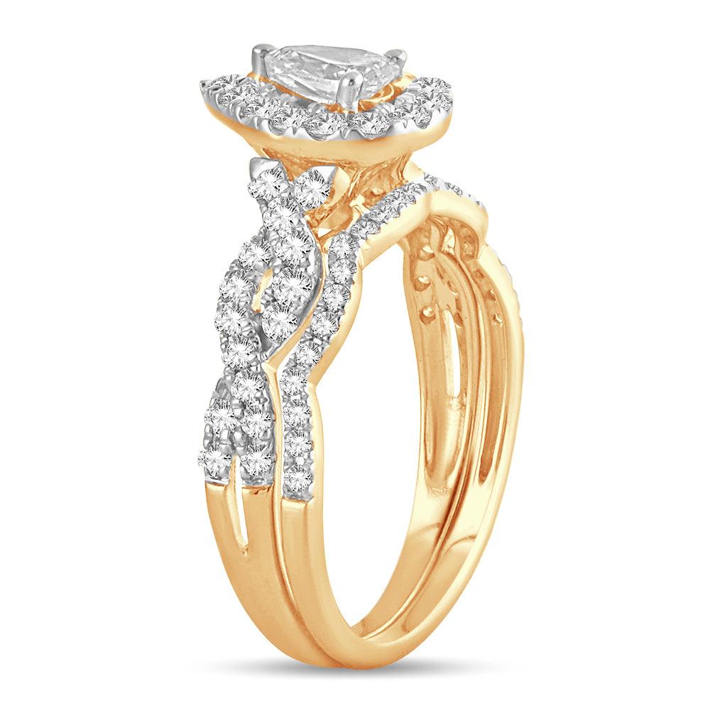 14K 1.40CT DIAMOND BRIDAL RING - Johnny Dang & Co