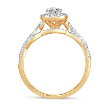 14K 1.40CT DIAMOND BRIDAL RING - Johnny Dang & Co