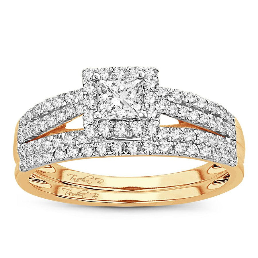14K 1.00CT DIAMOND BRIDAL RING - Johnny Dang & Co