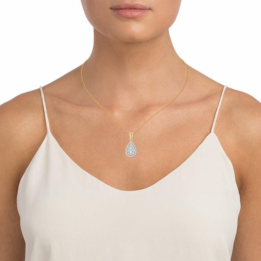 14K 0.40CT Diamond Pendant - Johnny Dang & Co