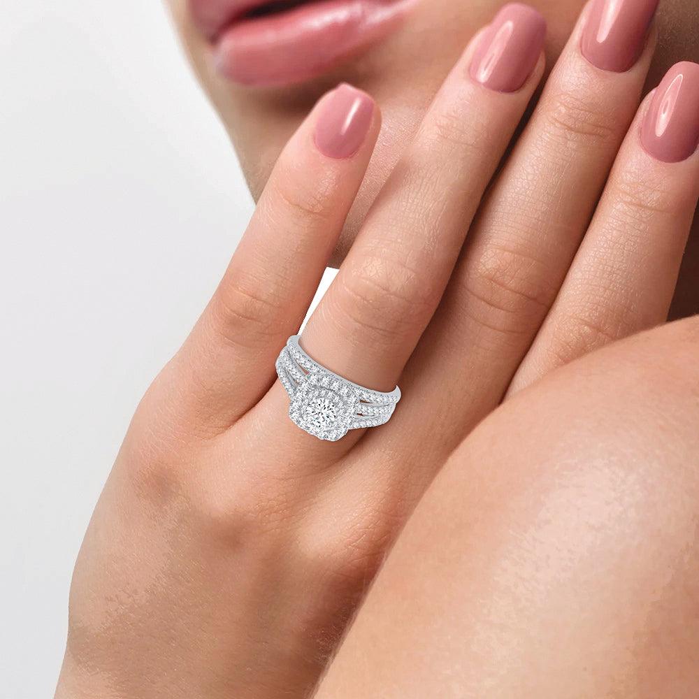 14K 1.40CT Diamond BRIDAL RING - Johnny Dang & Co