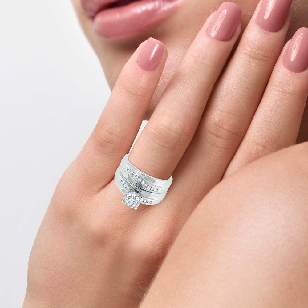 14K 0.53ct Diamond Trio Set - Johnny Dang & Co
