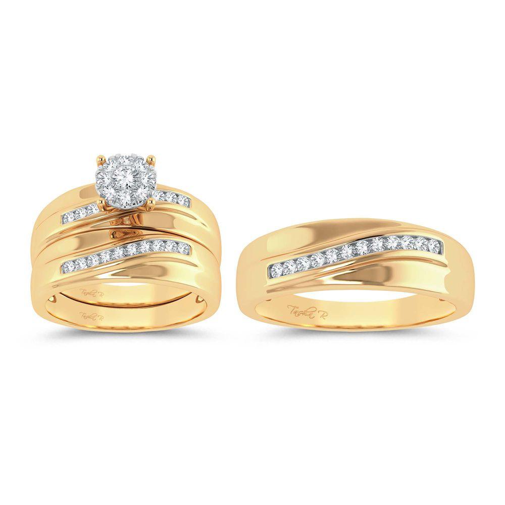 14K 0.53ct Diamond Trio Set - Johnny Dang & Co