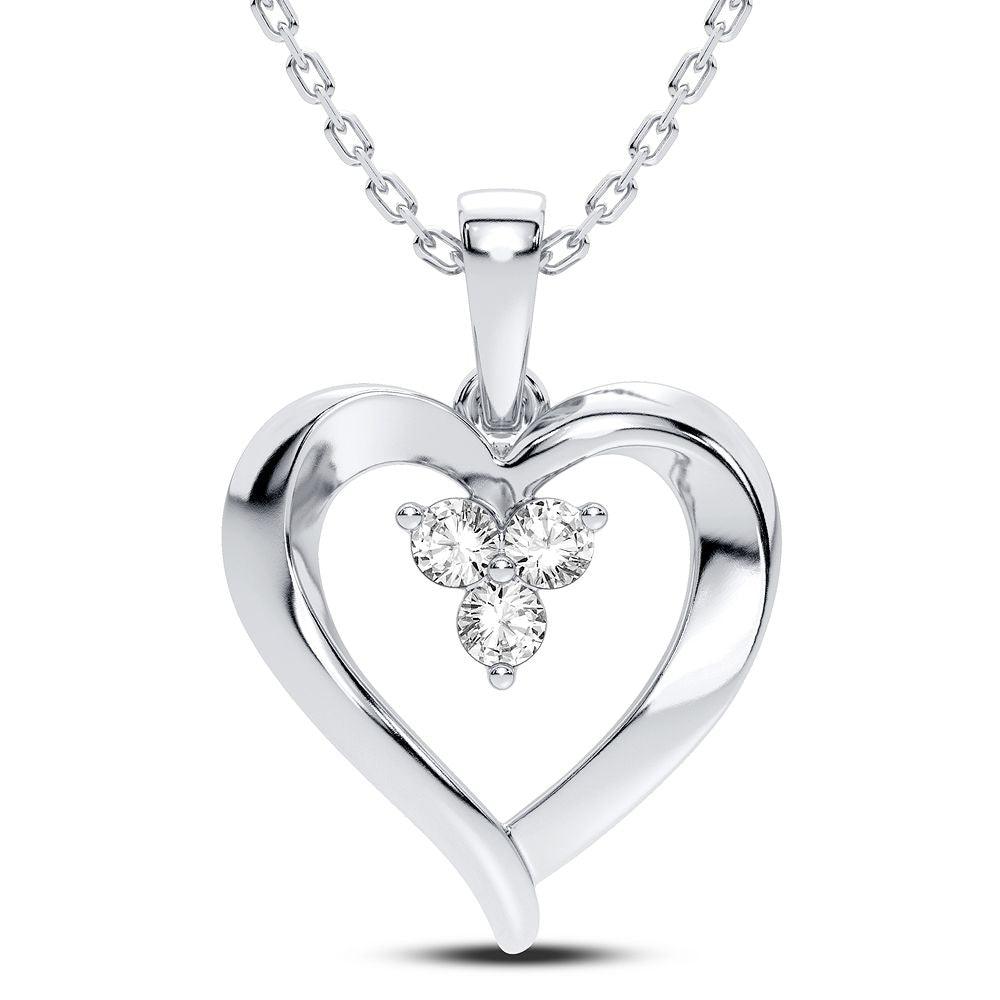 14K 0.12CT Diamond Pendant - Johnny Dang & Co