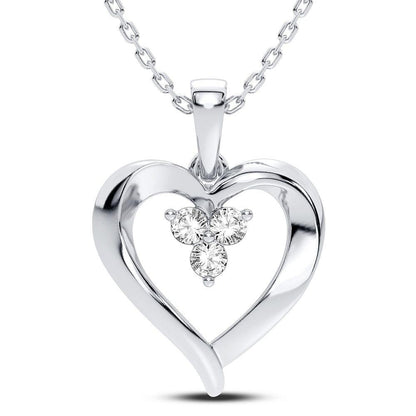 14K 0.12CT Diamond Pendant - Johnny Dang & Co