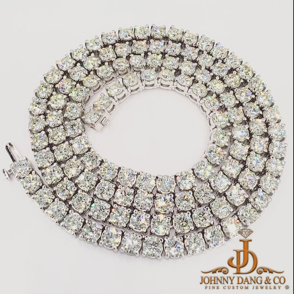 Tennis Chain 10k White Gold 30 pointer Si Diamonds 22inches