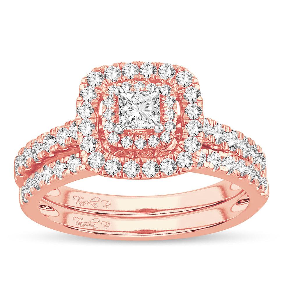 14K 1.00CT DIAMOND BRIDAL RING - Johnny Dang & Co