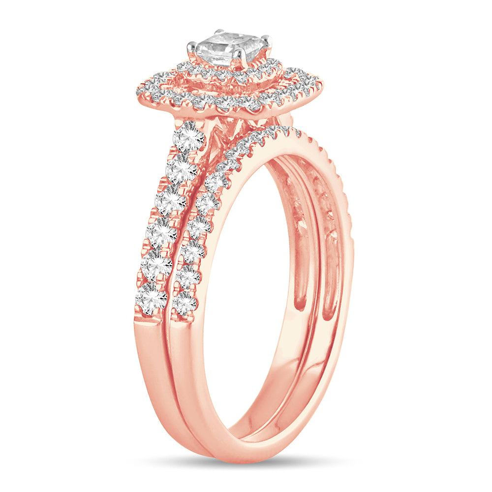 14K 1.00CT DIAMOND BRIDAL RING - Johnny Dang & Co