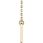 JDSP86531 - PIERCED CROSS ENGRAVABLE BAR NECKLACE - Johnny Dang & Co