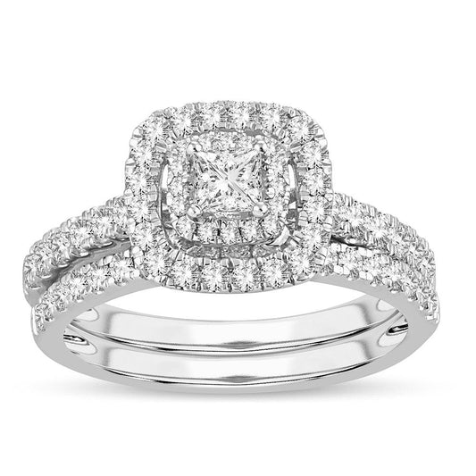 14K 1.00CT DIAMOND BRIDAL RING - Johnny Dang & Co