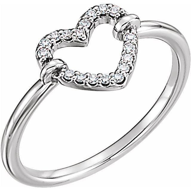 JDTKSP-122972 -14K 0.25 CTW Diamond Heart Ring - Johnny Dang & Co