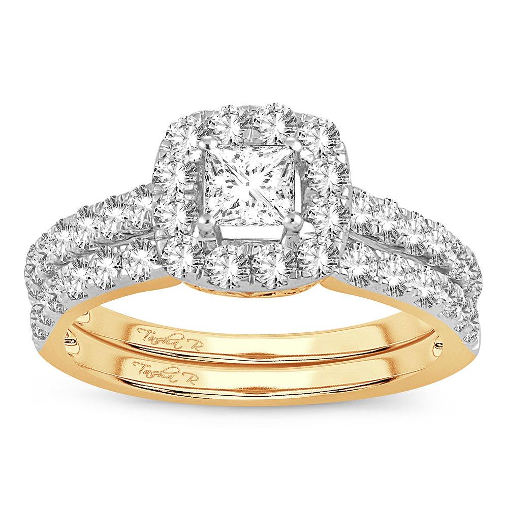 14K 1.42CT DIAMOND BRIDAL RING - Johnny Dang & Co