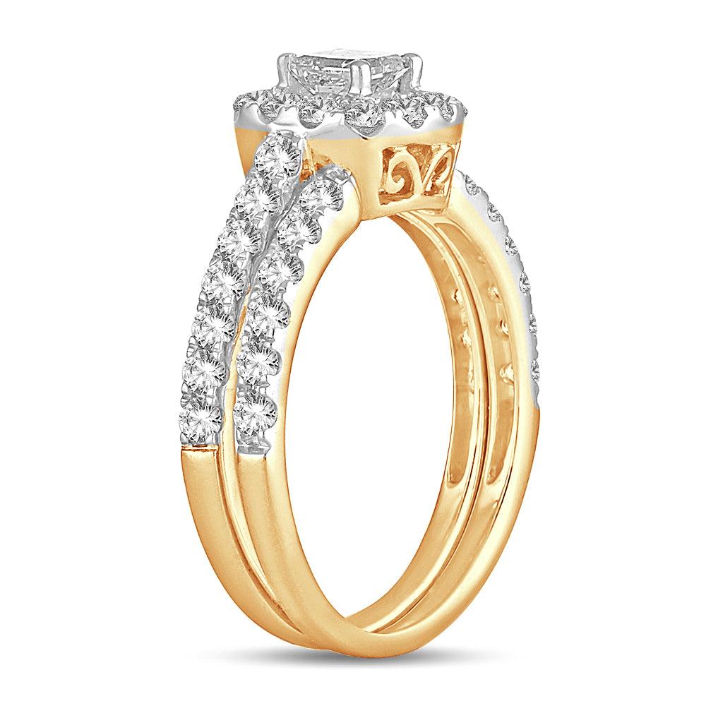 14K 1.42CT DIAMOND BRIDAL RING - Johnny Dang & Co