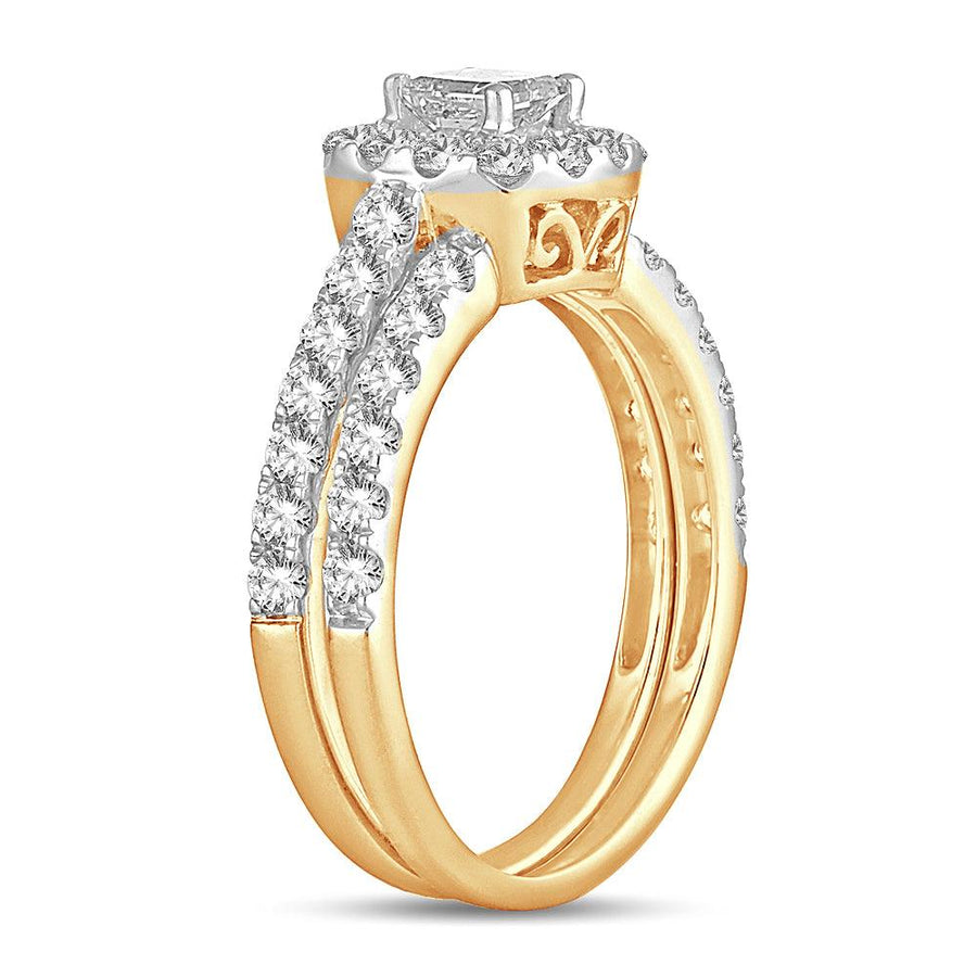 14K 1.42CT DIAMOND BRIDAL RING - Johnny Dang & Co