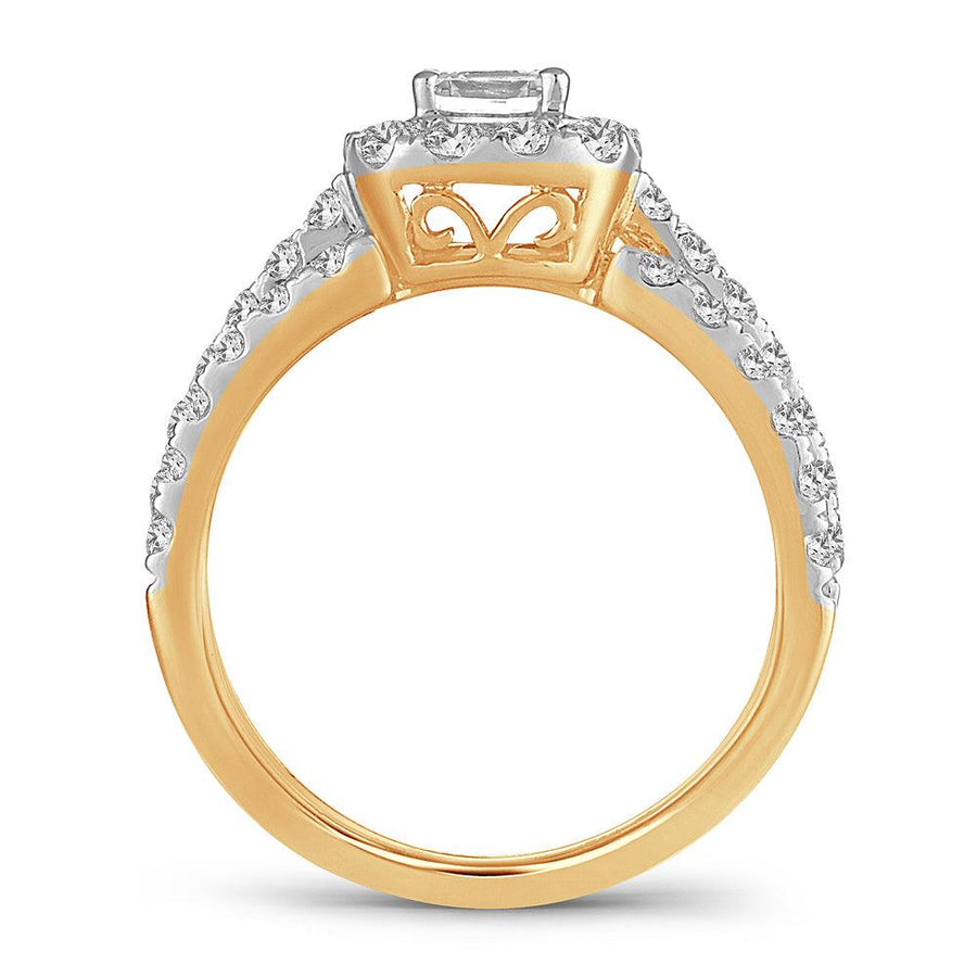 14K 1.42CT DIAMOND BRIDAL RING - Johnny Dang & Co