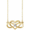 JDSP-86677 Diamond Infinity Inspired Heart Necklace - Johnny Dang & Co