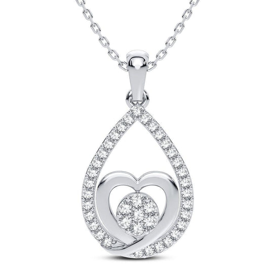 14K 0.25CT DIAMOND PENDANT - Johnny Dang & Co