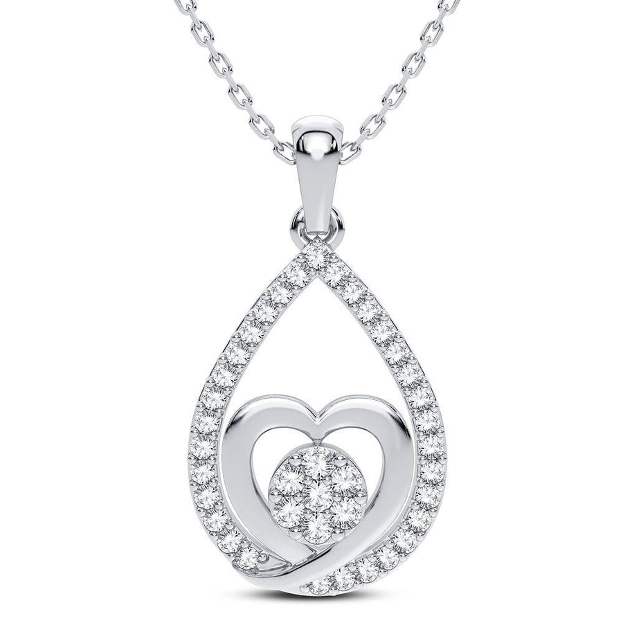 14K 0.25CT DIAMOND PENDANT - Johnny Dang & Co