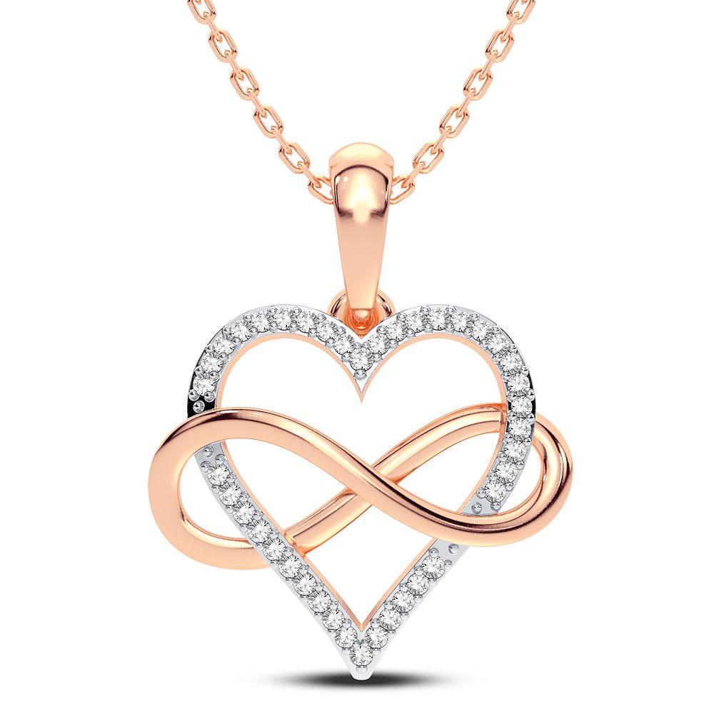 14K 0.10CT Diamond Pendant - Johnny Dang & Co