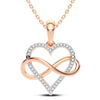14K 0.10CT Diamond Pendant - Johnny Dang & Co
