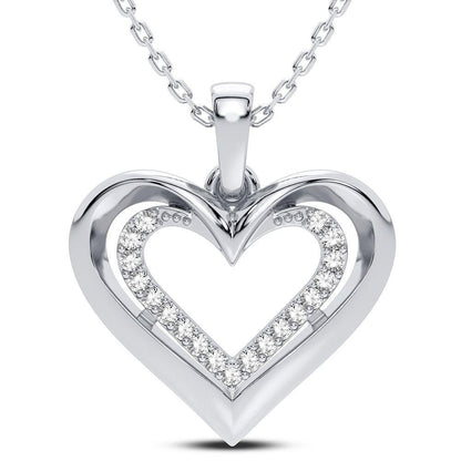14K 0.10CT Diamond Pendant - Johnny Dang & Co