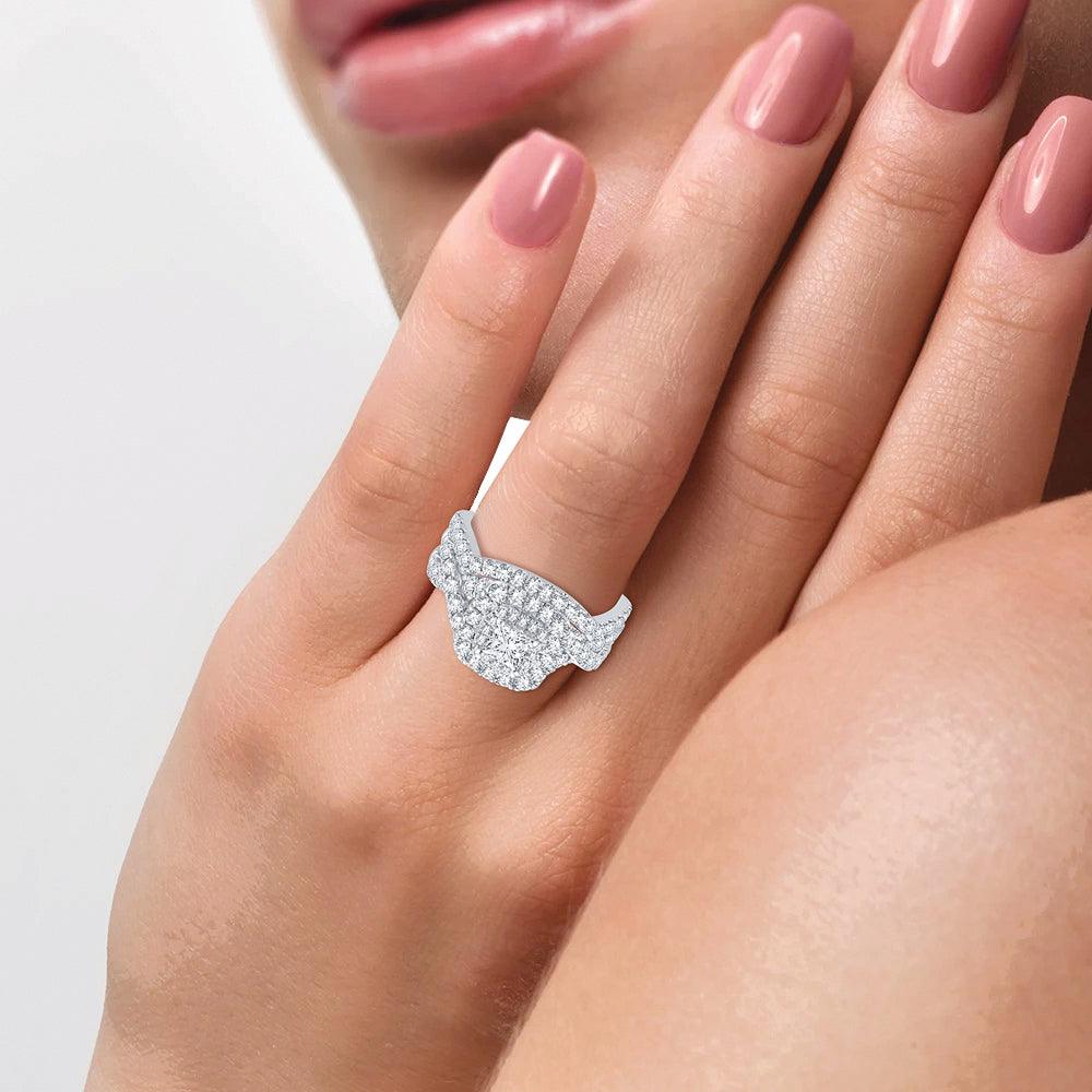 14K 1.51ct Diamond Bridal Ring - Johnny Dang & Co