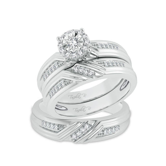 14K 0.43ct Diamond Trio Set - Johnny Dang & Co