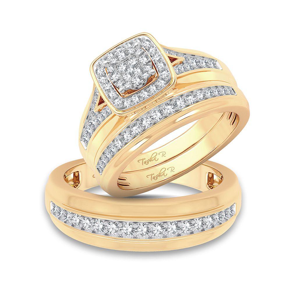 14K 0.70ct Diamond Trio Set - Johnny Dang & Co
