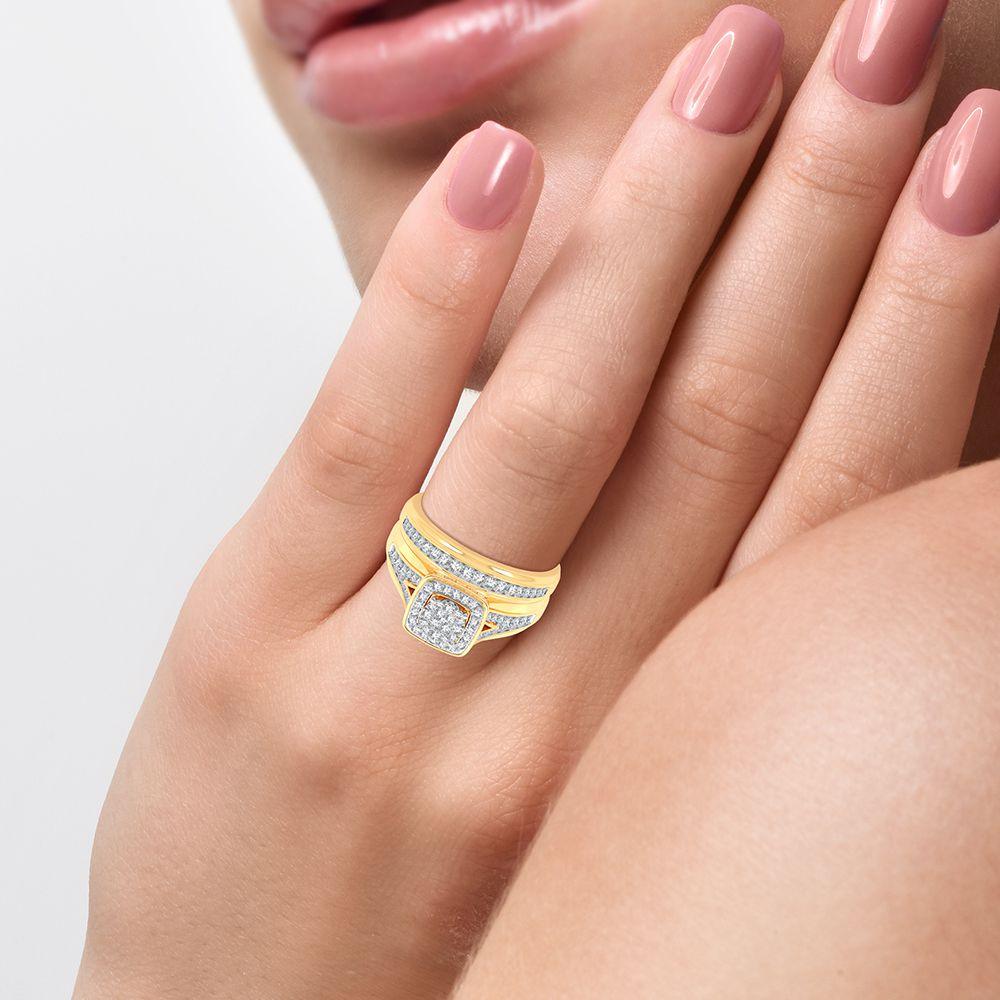 14K 0.70ct Diamond Trio Set - Johnny Dang & Co