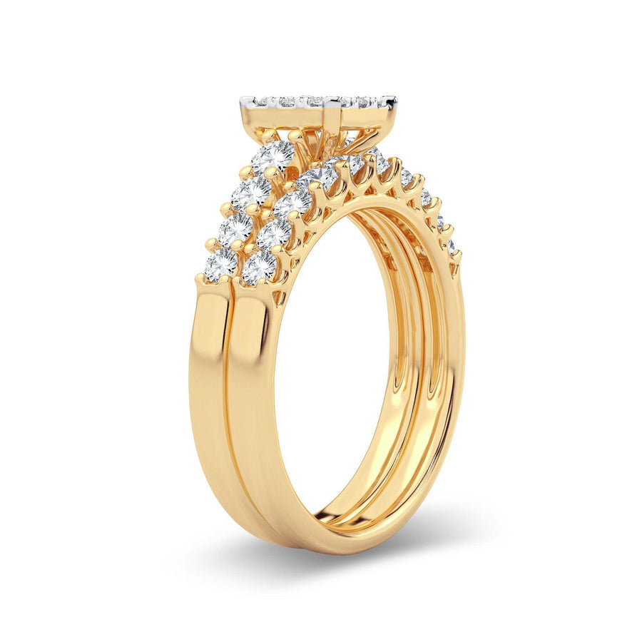 14K 1.00CT Diamond Bridal Ring - Johnny Dang & Co