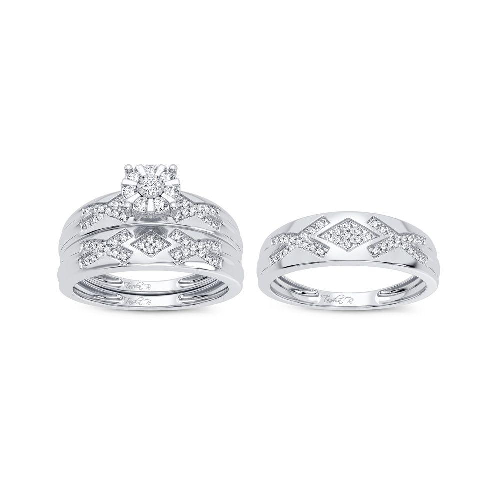14K 0.33CT Diamond Trio Set - Johnny Dang & Co
