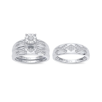 14K 0.33CT Diamond Trio Set - Johnny Dang & Co