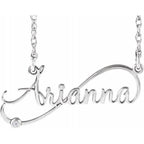 JDSP653426 - INFINITY-INSPIRED SCRIPT NAMEPLATE NECKLACE - Johnny Dang & Co