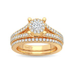 14K 0.83CT Diamond Bridal Ring - Johnny Dang & Co