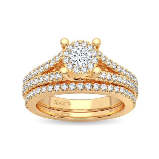 14K 0.83CT Diamond Bridal Ring - Johnny Dang & Co