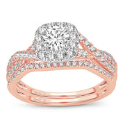14K 1.00CT DIAMOND BRIDAL RING - Johnny Dang & Co