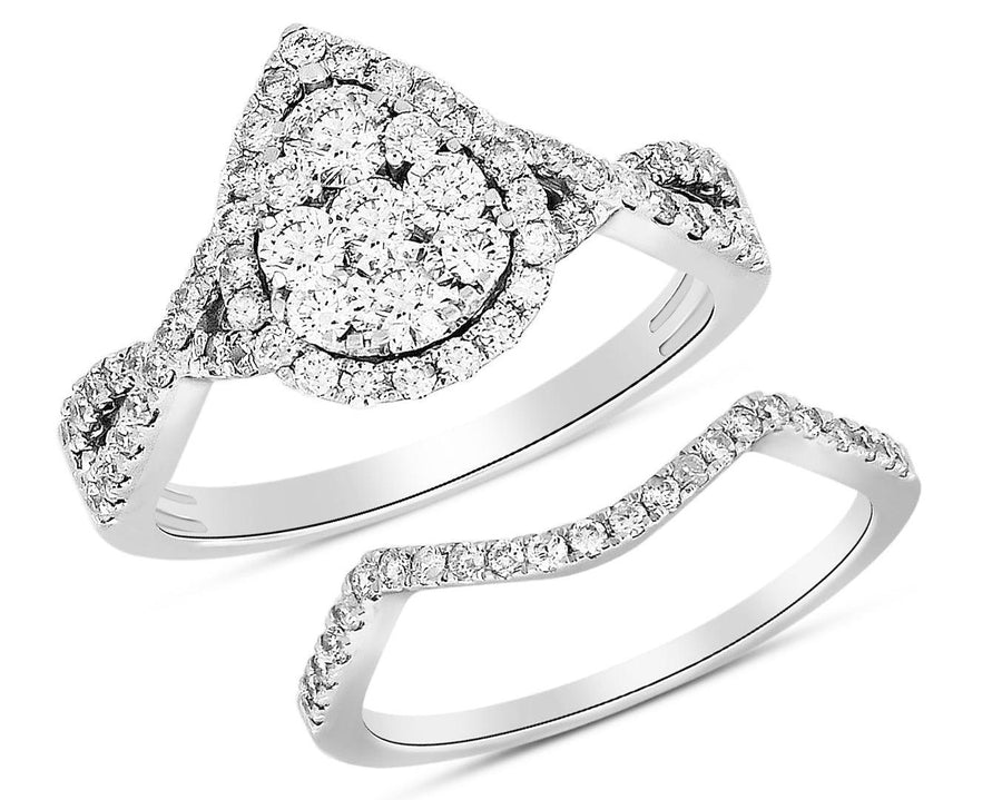 14K 1.00ct Diamond Bridal Ring - Johnny Dang & Co