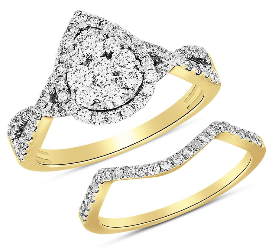 14K 1.00ct Diamond Bridal Ring - Johnny Dang & Co